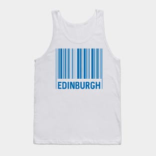 Edinburgh Bar Code Design (Scottish Saltire Blue) Tank Top